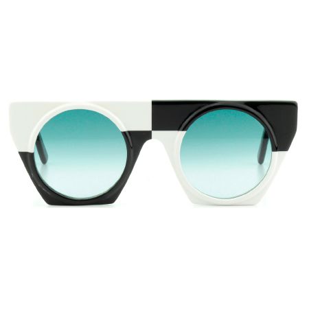 Óculos de Sol Quadrado Preto/Branco Ventura