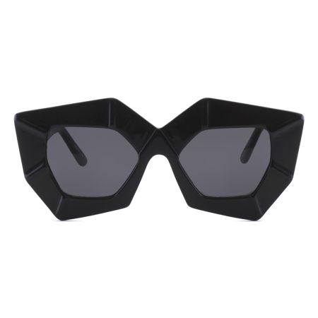 Óculos de Sol Preto Quadrado Walério Araujo