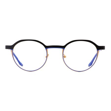 Armação de Óculos de Grau Redondo Preto/Nude Ventura
