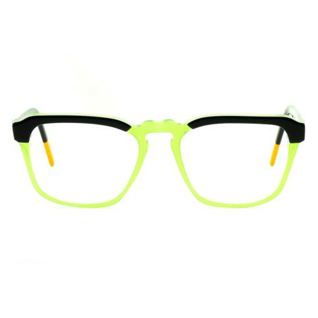 Armação de Óculos de Grau Quadrado Verde/Preto Ventura