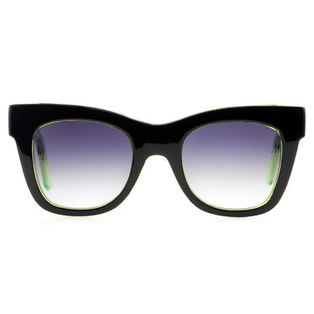 Óculos De Sol Quadrado Preto/Verde Limão Ventura