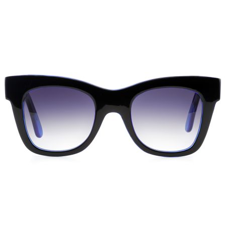 Óculos De Sol Quadrado Preto/Azul Ventura