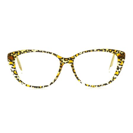 Armação de Óculos de Grau Gatinho Onça/Cristal Ventura