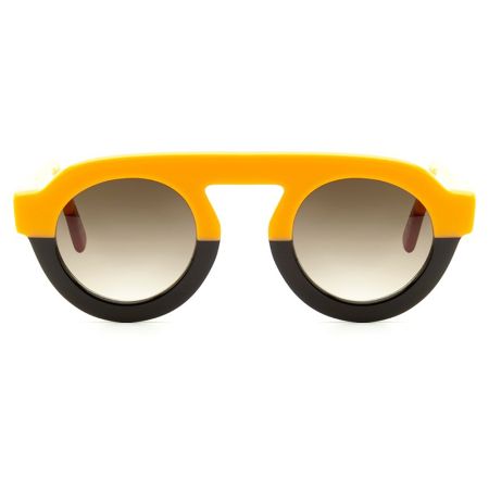 Óculos de Sol Redondo Laranja/Preto Ventura