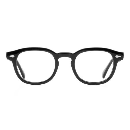 Armação de Óculos de Grau Redondo Preto Ventura