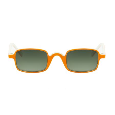 Óculos De Sol Quadrado Laranja Neon/Branco Ventura