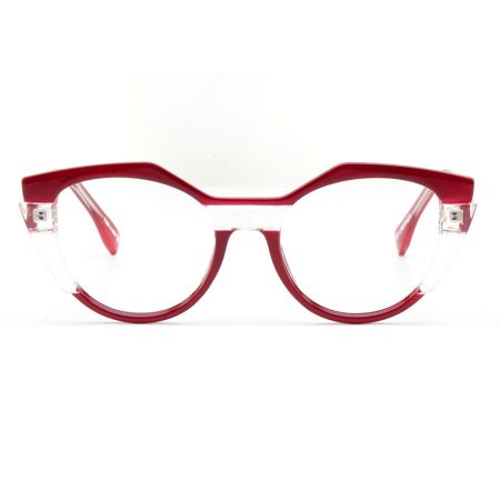 Armação de Óculos de Grau Gatinho Vermelho/Cristal Ventura
