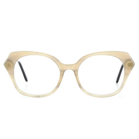 Armação de Óculos de Grau Gatinho Nude/Preto Ventura