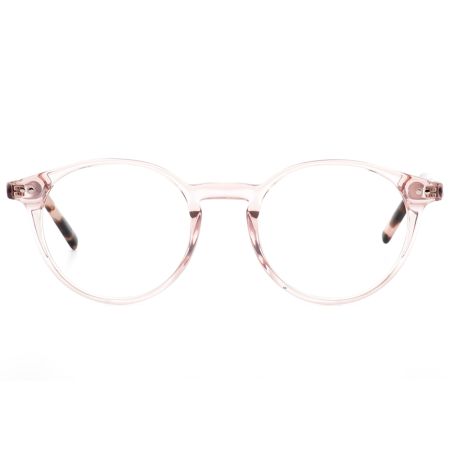Armação de Óculos de Grau Redondo Rosê Cristal/Tartaruga Ventura
