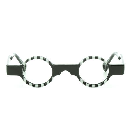 Armação de Óculos de Grau Quadrado Preto/Branco Ventura