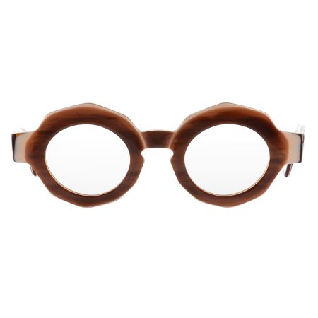 Armação de Óculos de Grau Redondo Mármore/Marrom Ventura