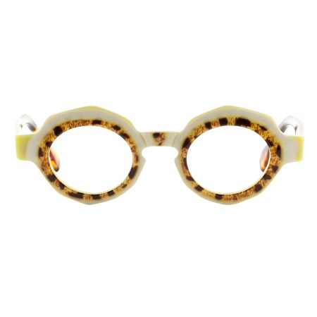 Armação de Óculos de Grau Redondo Onça/Tartaruga Ventura