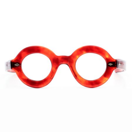 Armação de Óculos de Grau Redondo Vermelho Ventura