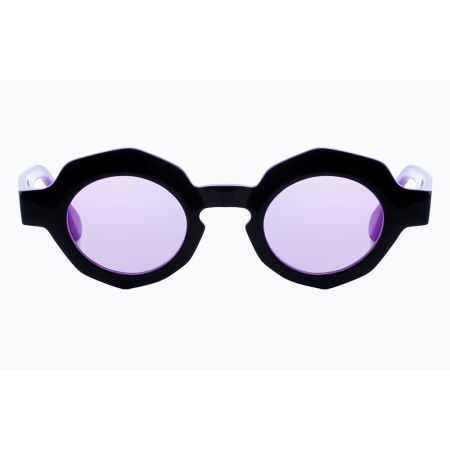 Óculos de Sol Redondo Preto/Roxo Ventura