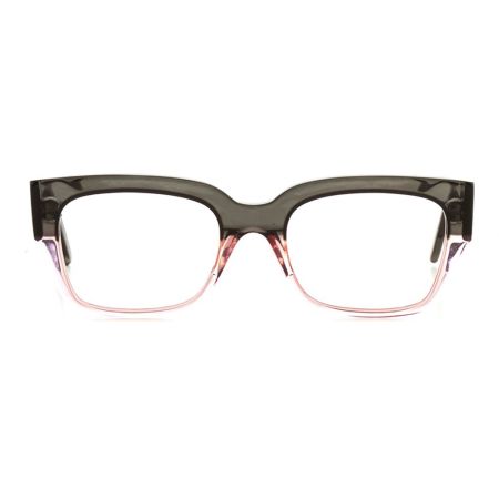 Armação de Óculos de Grau Quadrado Preto/Rosa Ventura