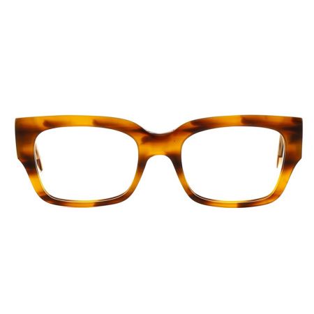 Armação de Óculos de Grau Quadrado Rajado/Ocre Ventura