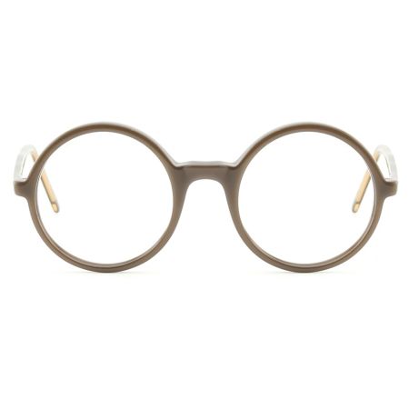 Armação de Óculos de Grau Redondo Marrom Ventura